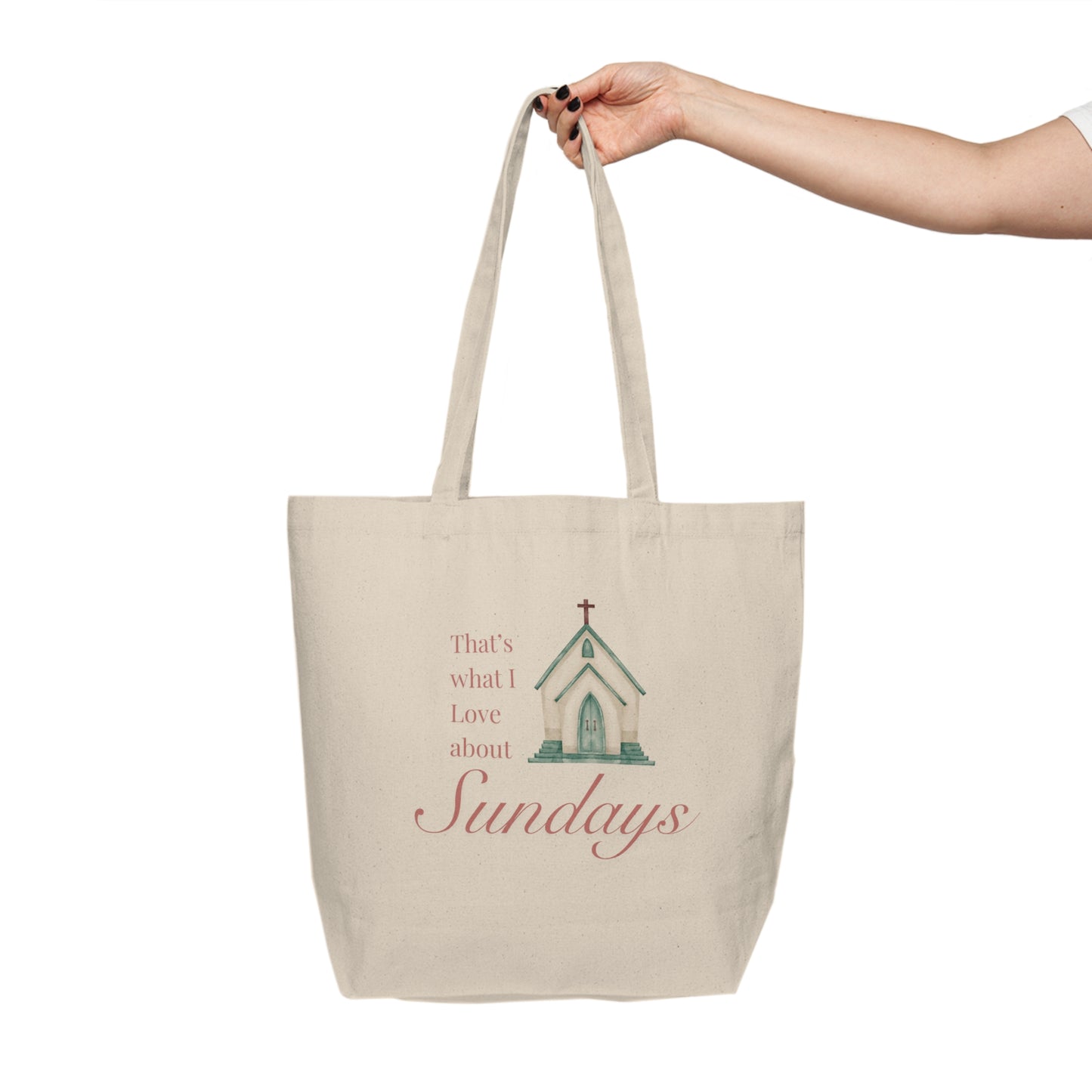 Sundays Church Canvas Tote