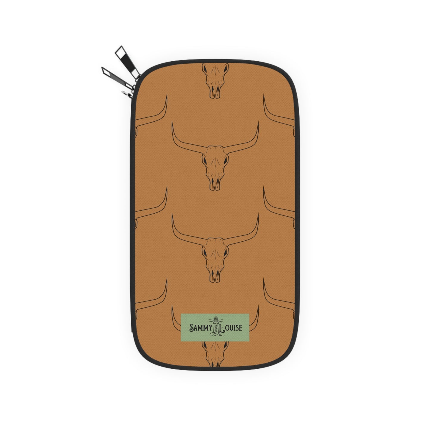 Western Longhorn Vintage Style Zipper Wallet