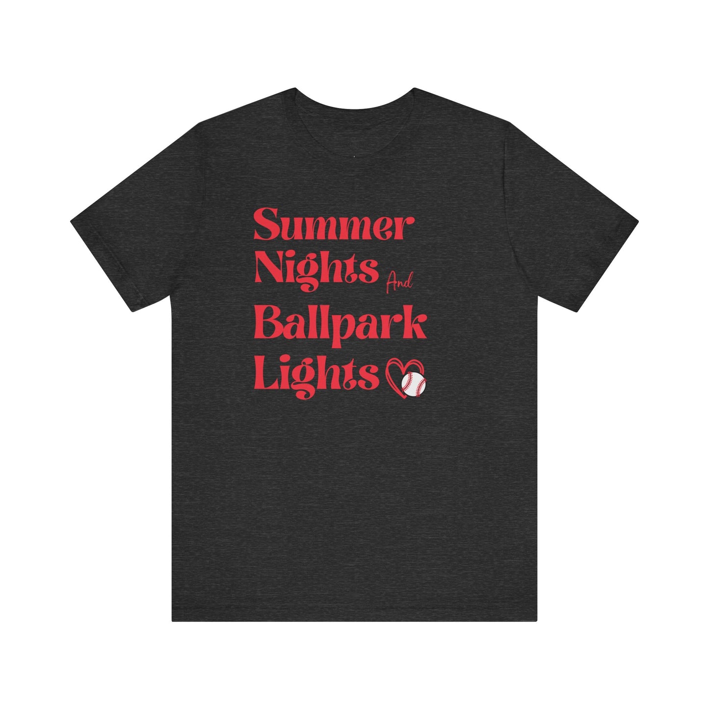 Adult Unisex Summer Nights Baseball Jersey Short Sleeve Tee