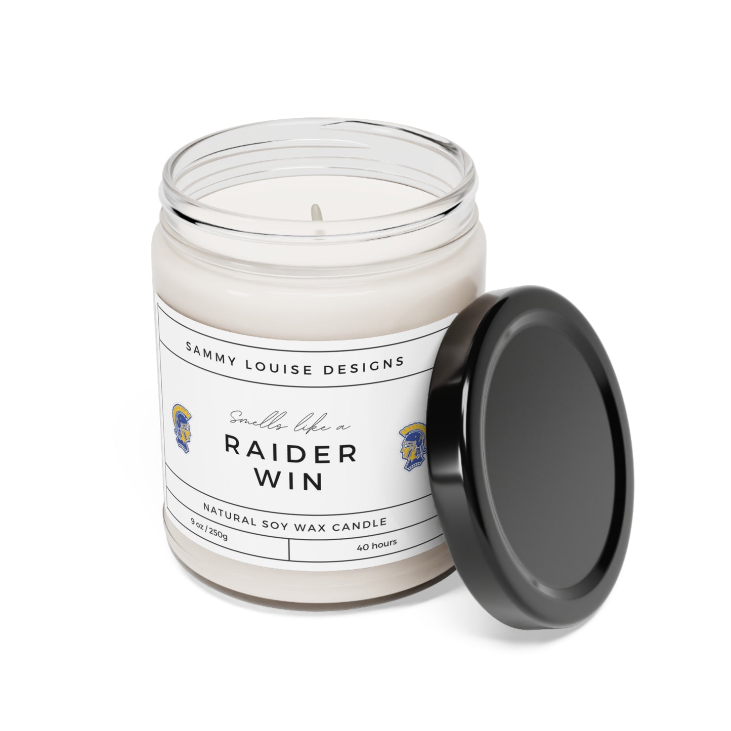 Smells like a Raider Win Scented Soy Candle, 9oz