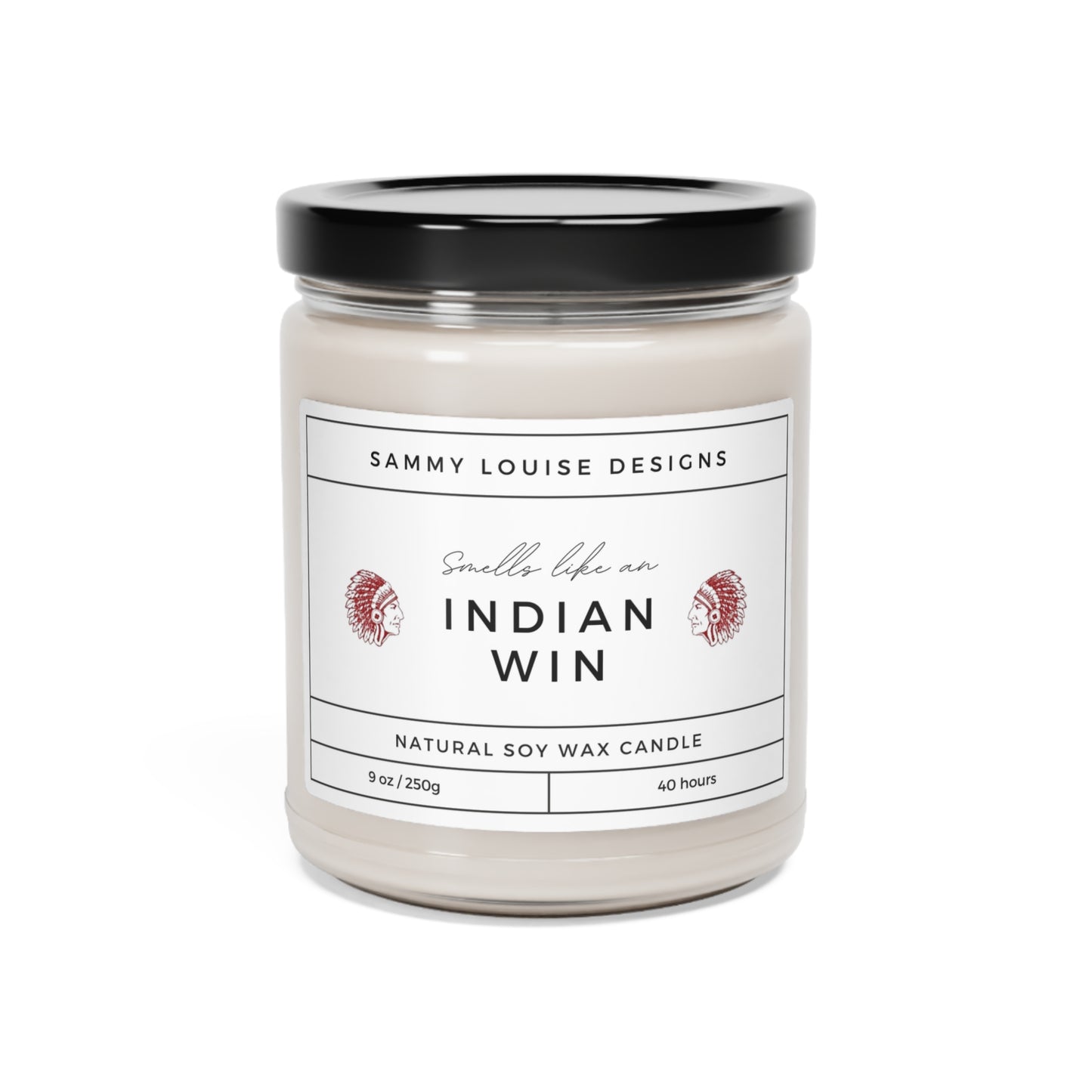 Smells like an Indian Win Scented Soy Candle, 9oz