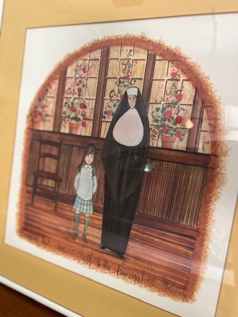 P. Buckley Moss "Visit to the Principal" RARE Print - Framed Numbered & Signed