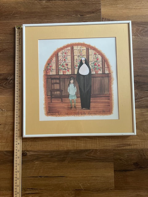 P. Buckley Moss "Visit to the Principal" RARE Print - Framed Numbered & Signed