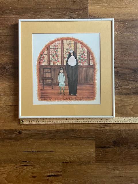 P. Buckley Moss "Visit to the Principal" RARE Print - Framed Numbered & Signed