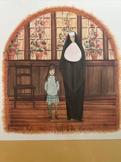 P. Buckley Moss "Visit to the Principal" RARE Print - Framed Numbered & Signed