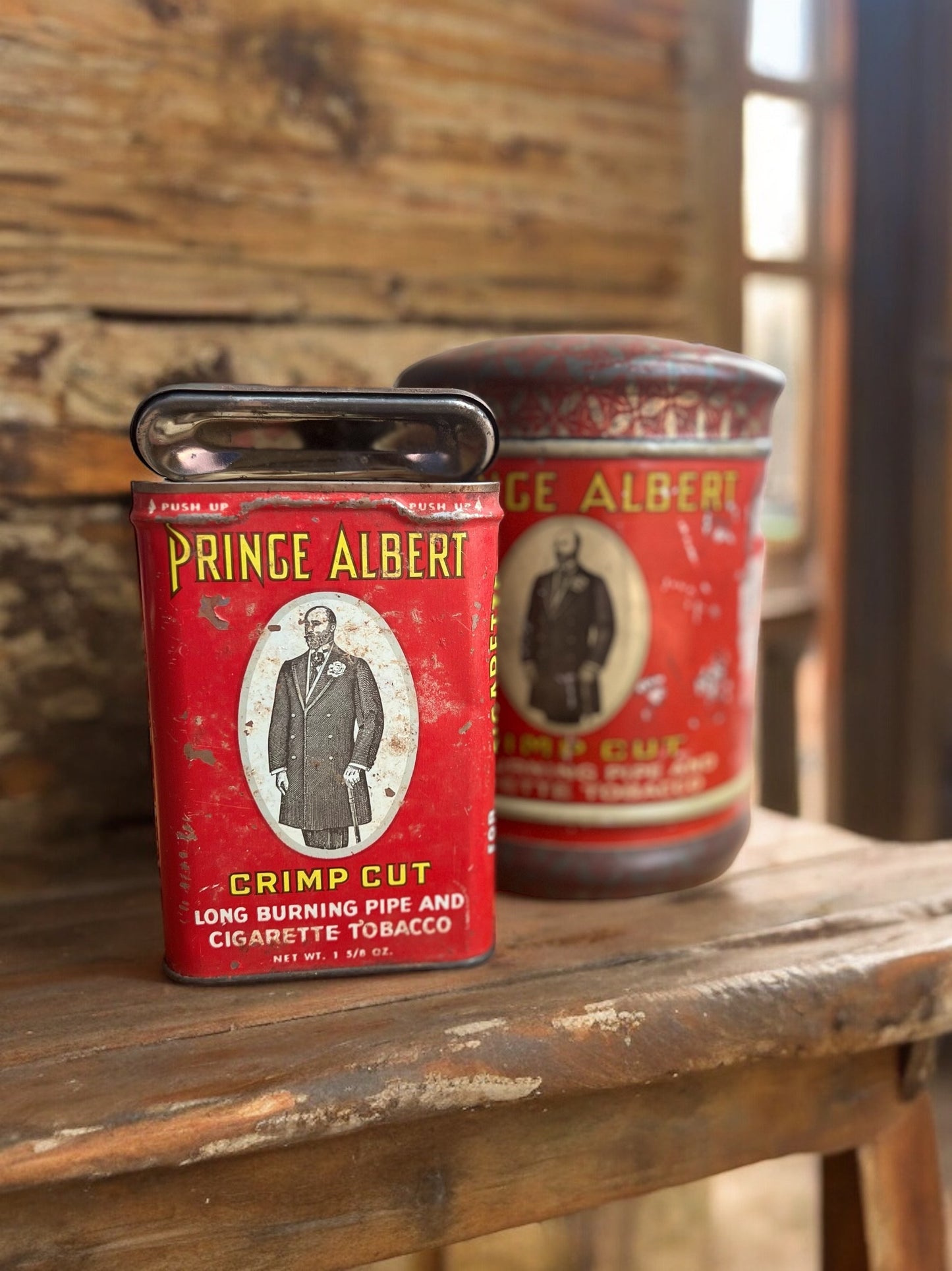 Prince Albert Antique Tobacco Tin Round