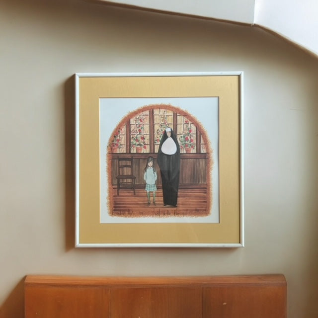 P. Buckley Moss "Visit to the Principal" RARE Print - Framed Numbered & Signed