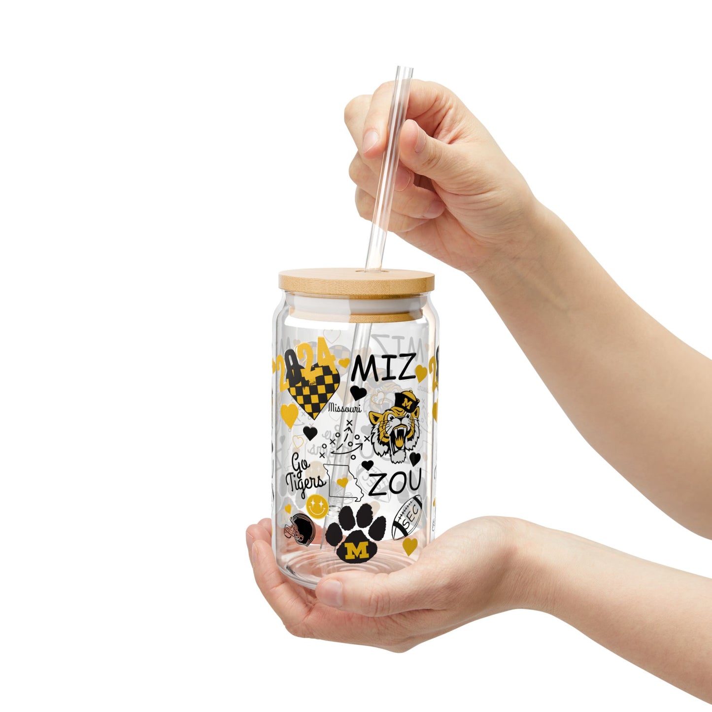 2024 Mizzou Sipper Glass, 16oz