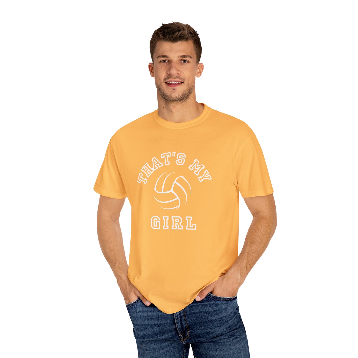 Thats my Girl Volleyball Tee | School Colors | Unisex Garment-Dyed T-shirt