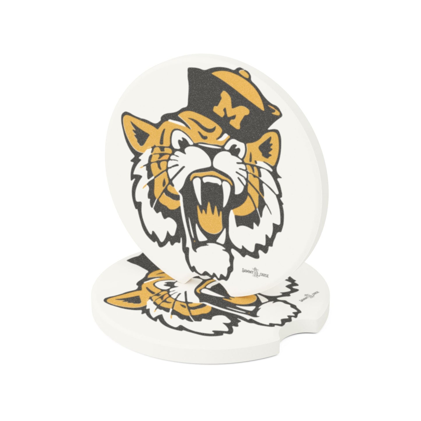 Mizzou Vintage Mascot Soapstone Car Coaster