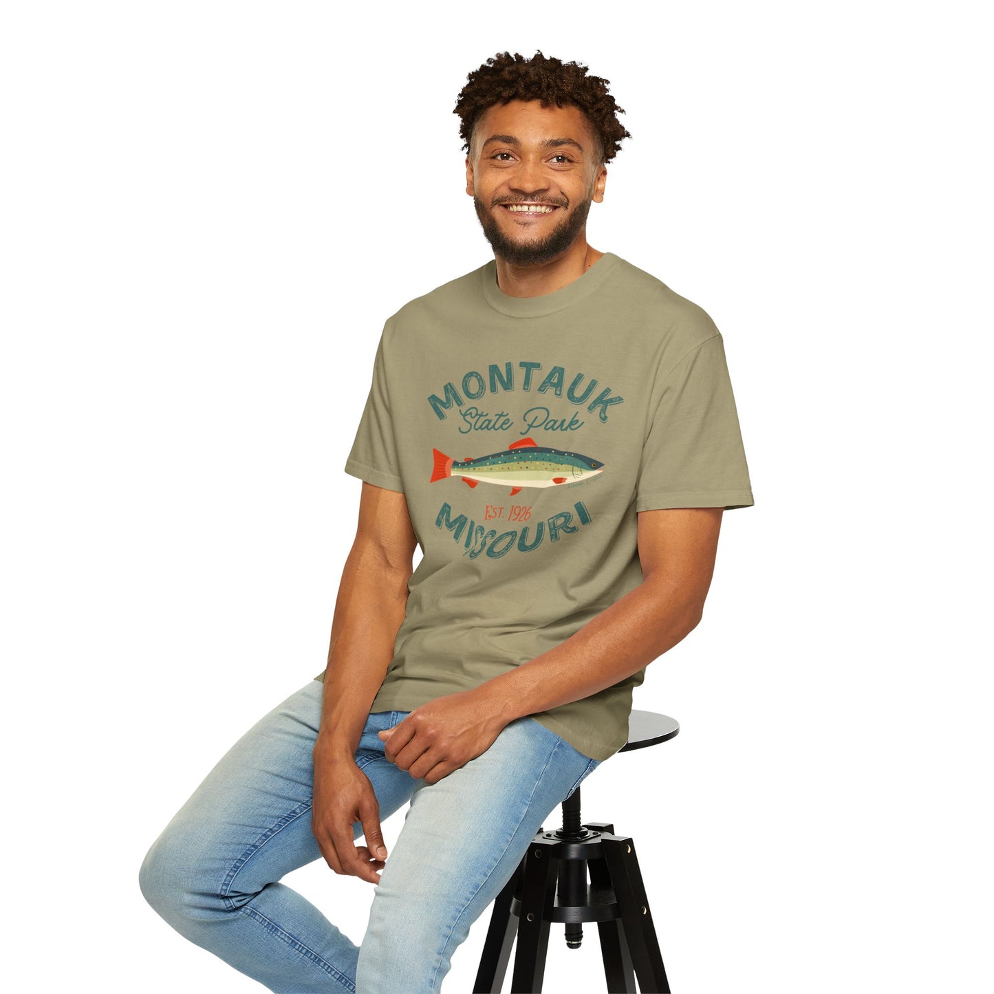 Montauk Trout | Garment-Dyed T-shirt | Missouri State Parks