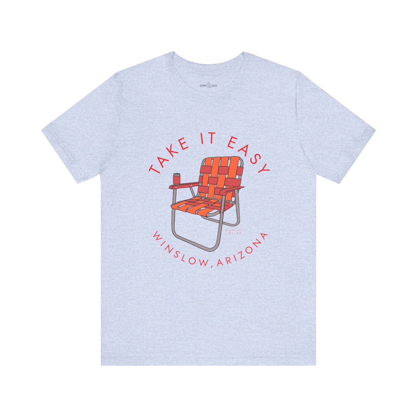 Adult Unisex | Take it Easy | Vintage Lawn Chair | Outdoor Jersey Short Sleeve Tee