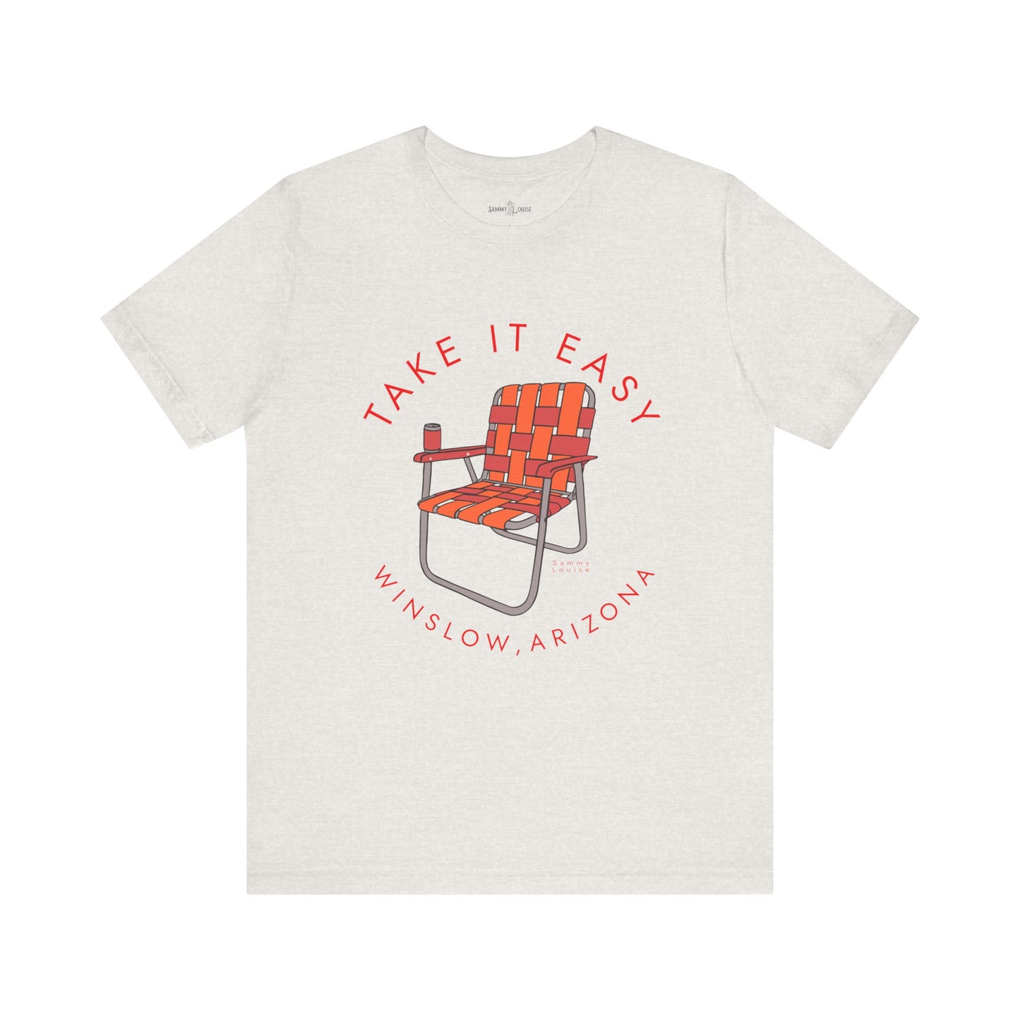 Adult Unisex | Take it Easy | Vintage Lawn Chair | Outdoor Jersey Short Sleeve Tee