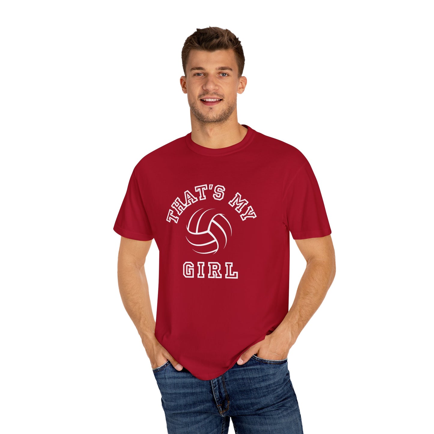 Thats my Girl Volleyball Tee | School Colors | Unisex Garment-Dyed T-shirt