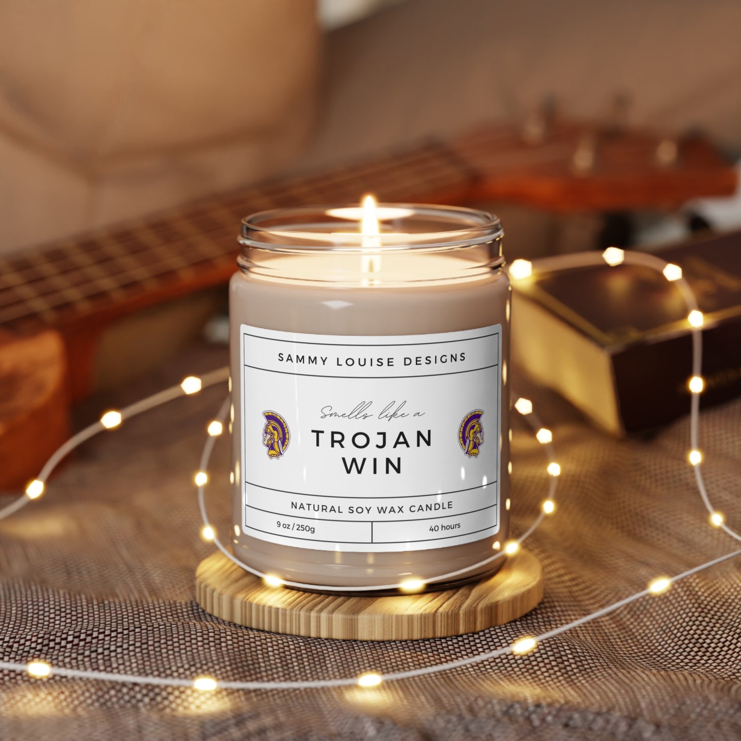 Smells like a Trojan Win Scented Soy Candle, 9oz
