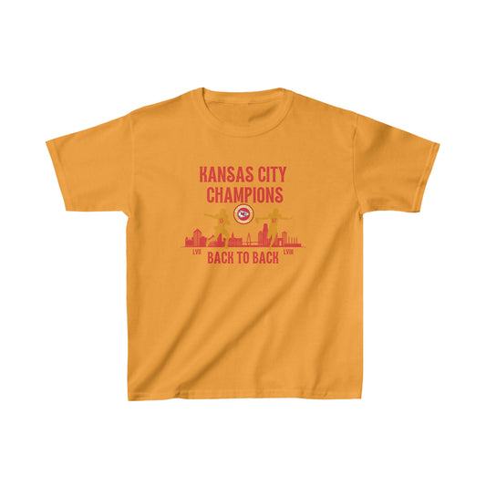 Kids KC Chiefs | Back to Back | SuperBowl Heavy Cotton™ Tee