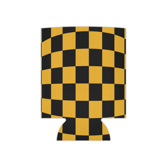 Black & Gold Checked Can Coolie