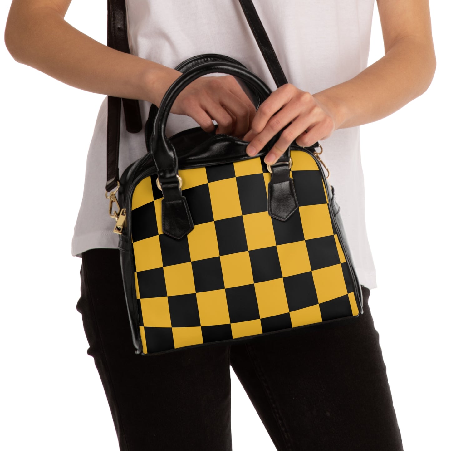 Game Day Handbag Black & Gold