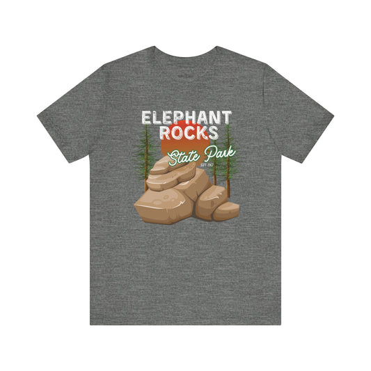 Adult Elephant Rocks State Park | Missouri | Outdoor | Tee | Jersey Short Sleeve Vintage Style