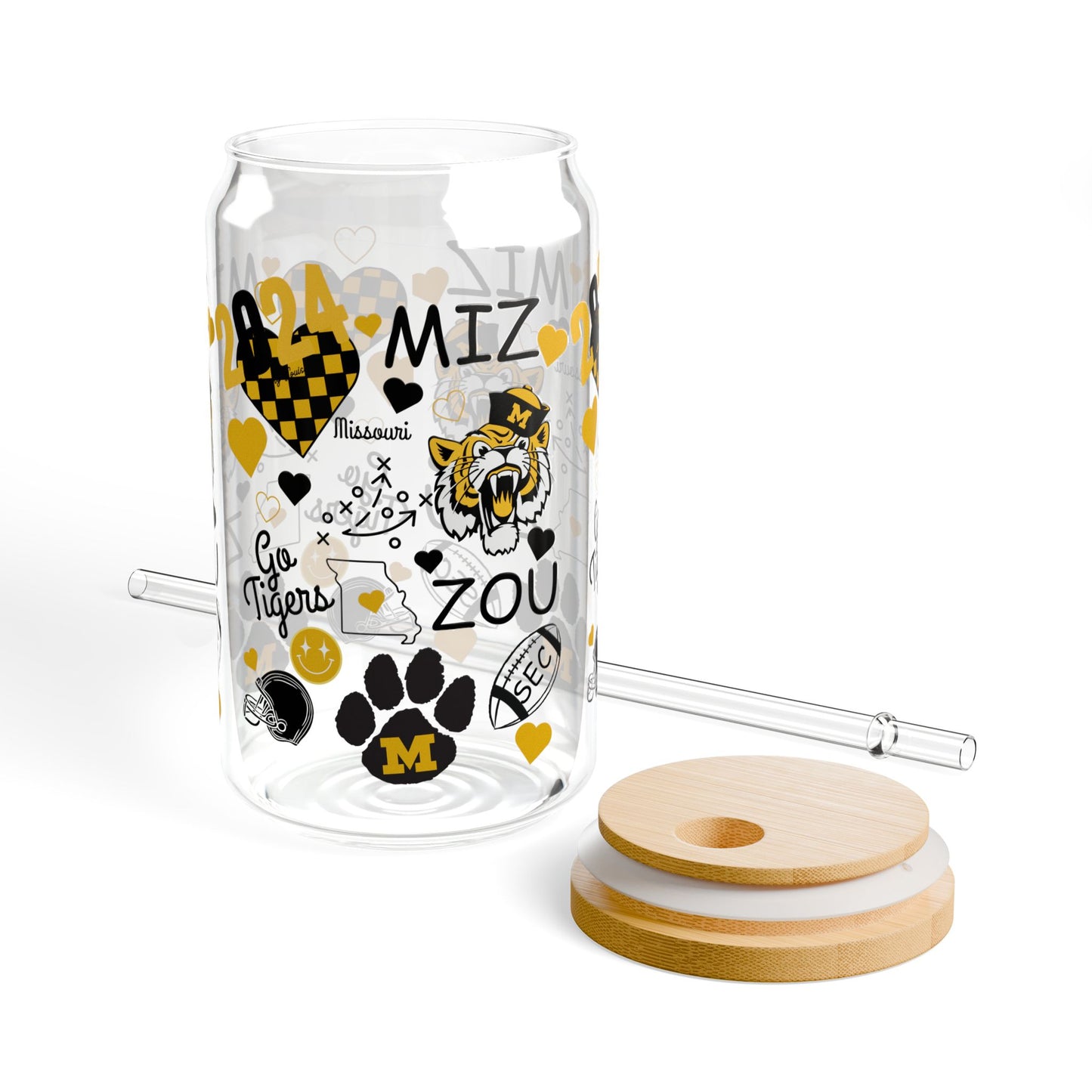 2024 Mizzou Sipper Glass, 16oz