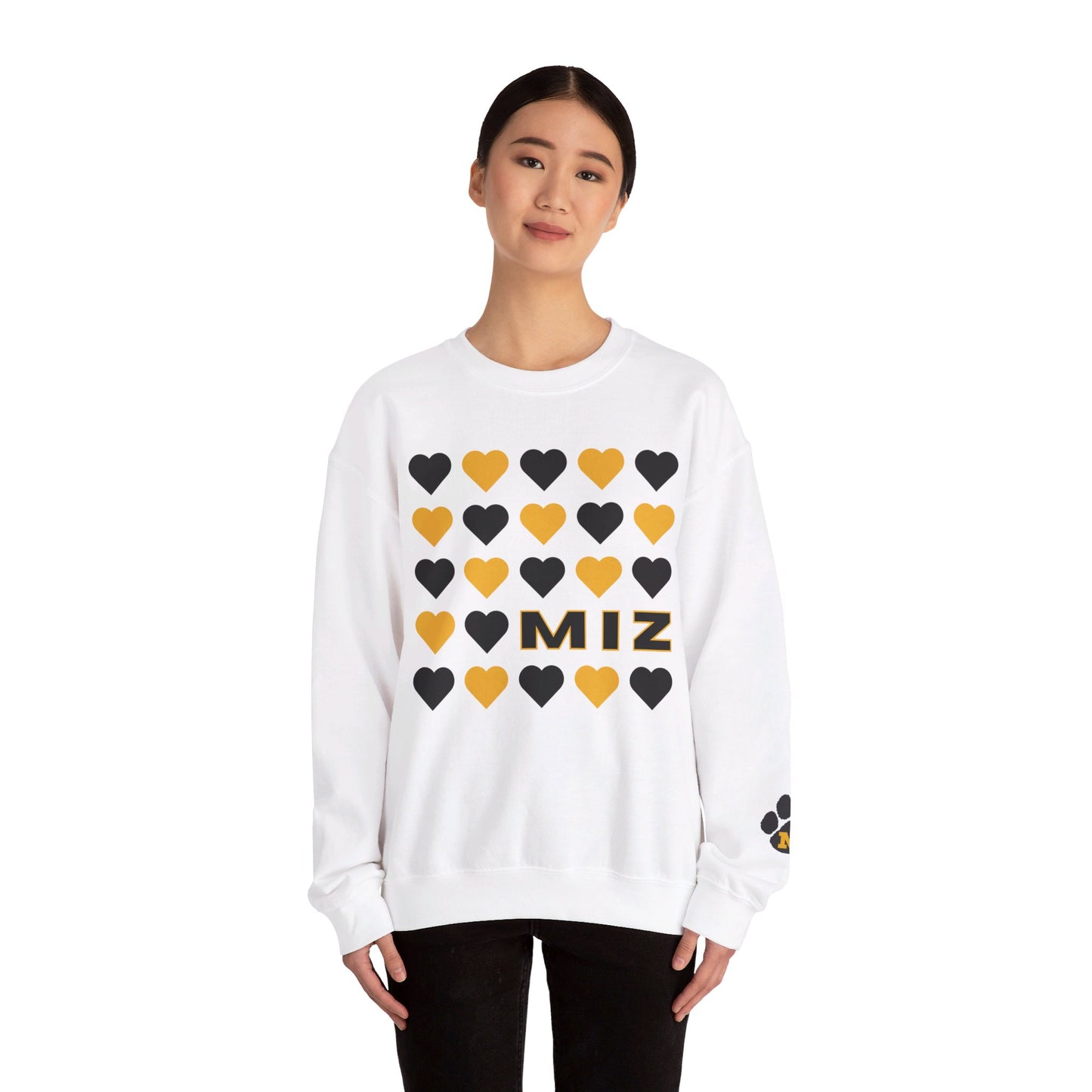 Mizzou Black & Gold Heart Sweatshirt