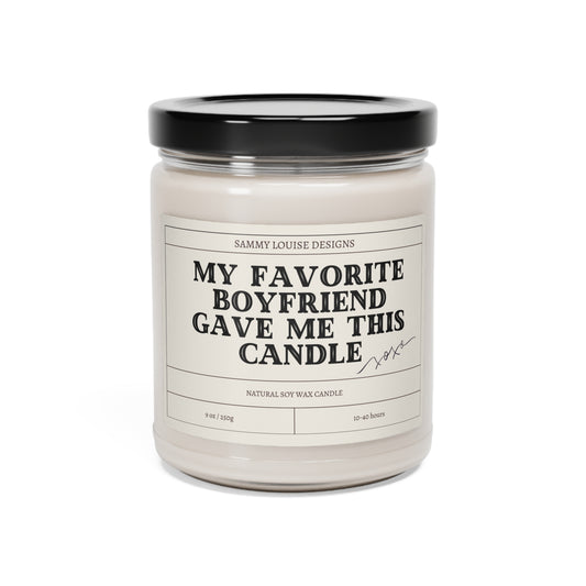 My Favorite Boyfriend Scented Soy Candle, 9oz
