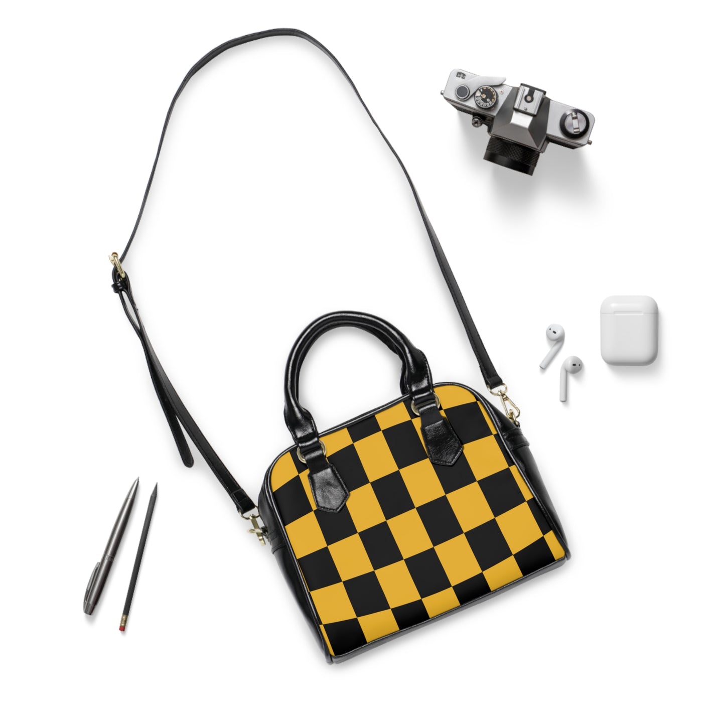 Game Day Handbag Black & Gold