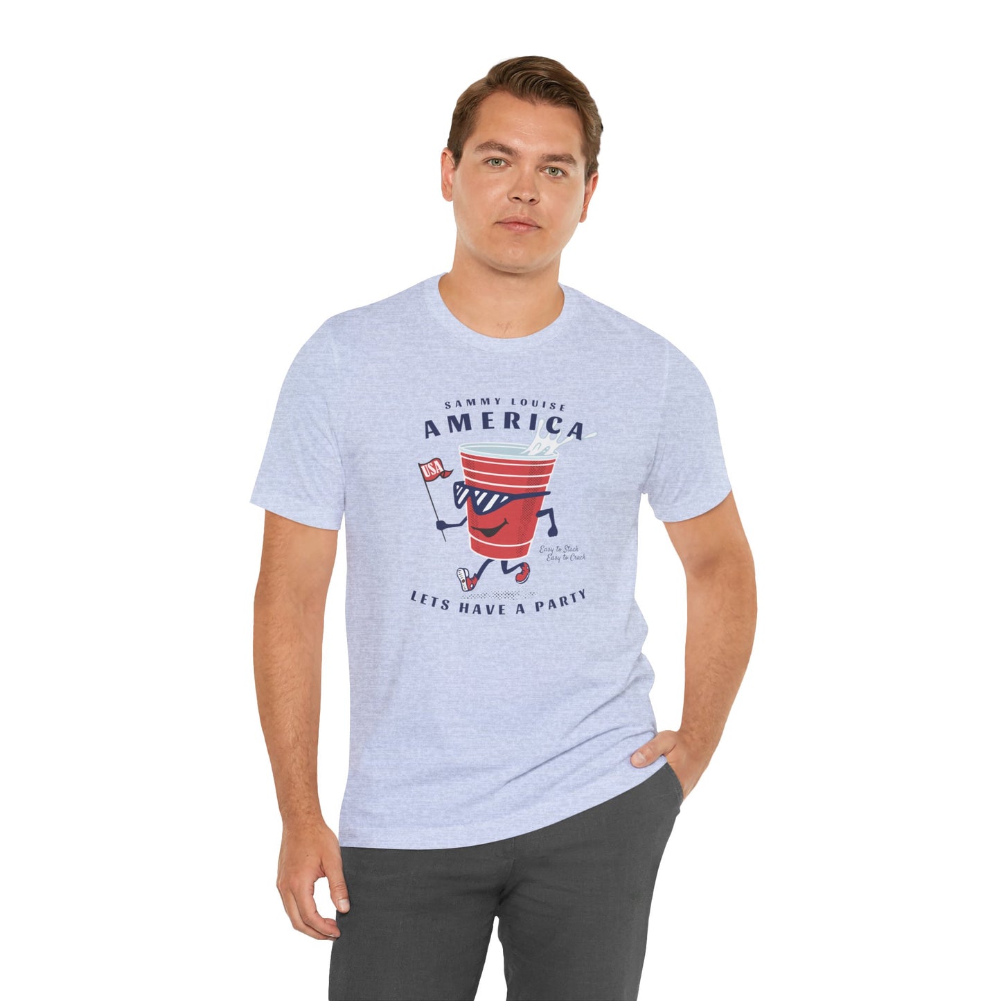 Adult | America | Red Solo Cup | Jersey Short Sleeve Tee | USA