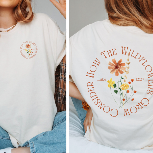 Adult Wildflowers Grow Unisex Garment-Dyed T-shirt